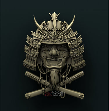 SAMURAI MASK 3D STL 3DWave